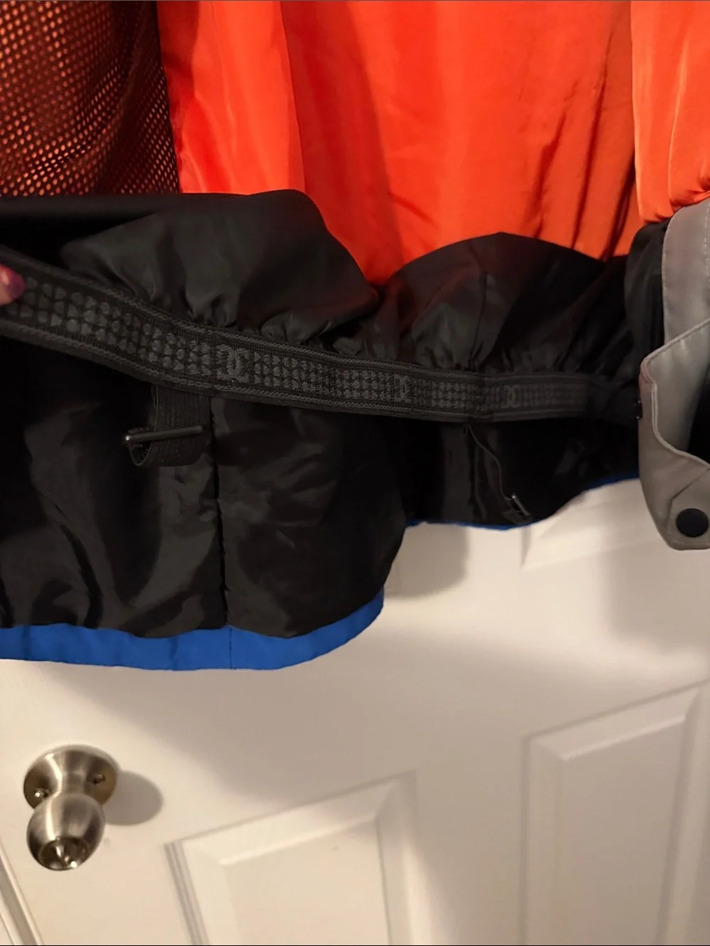 DC Kids Gray and Blue Hooded Rain Jacket